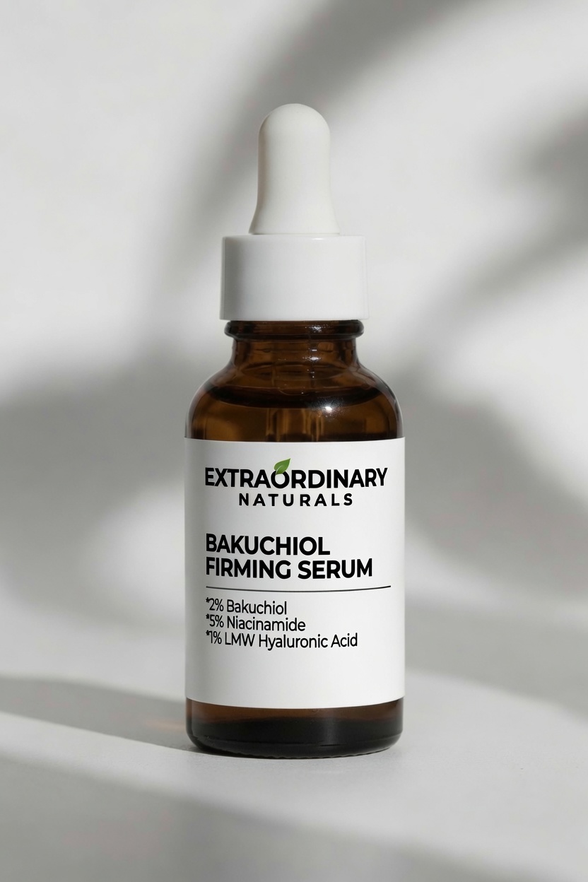 Bakuchiol Firming Serum 30ml olive green bottle